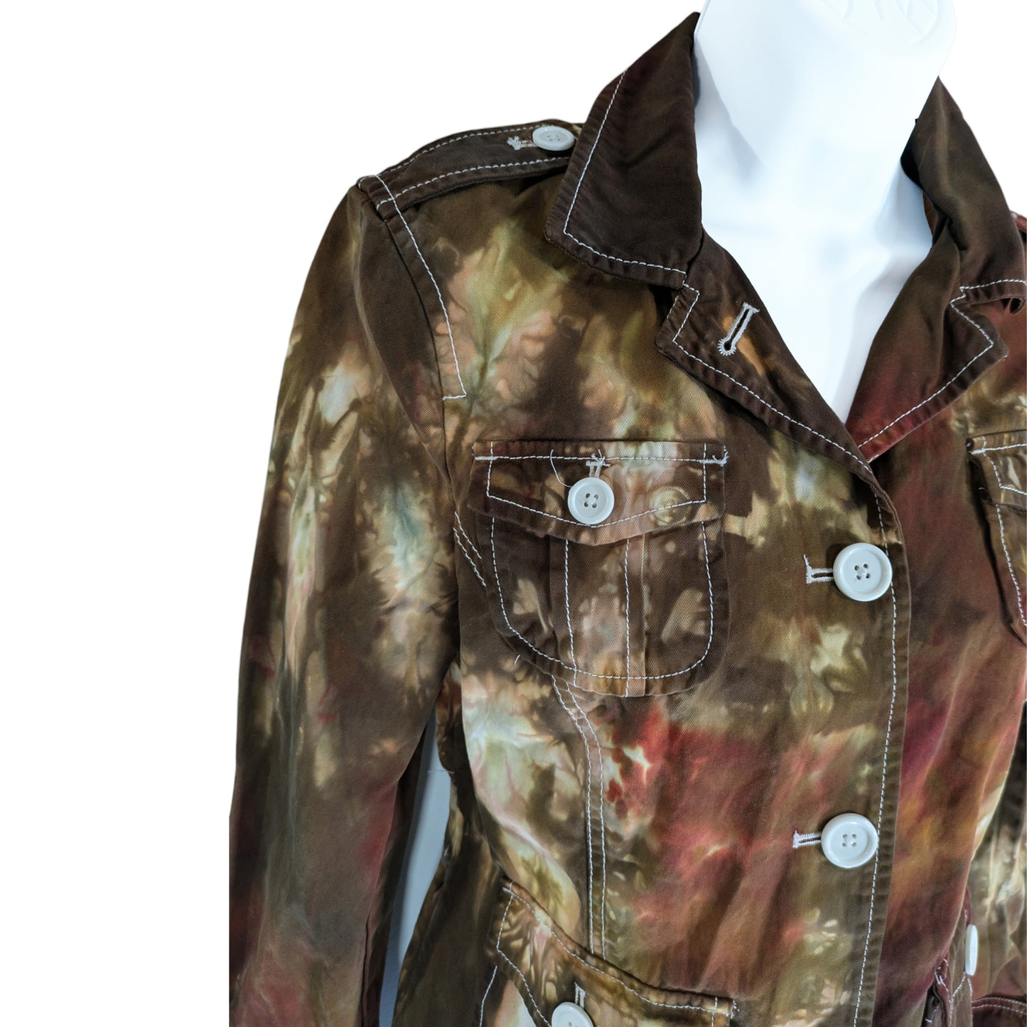 BROWN TIE DYED JACKET SIZE 6