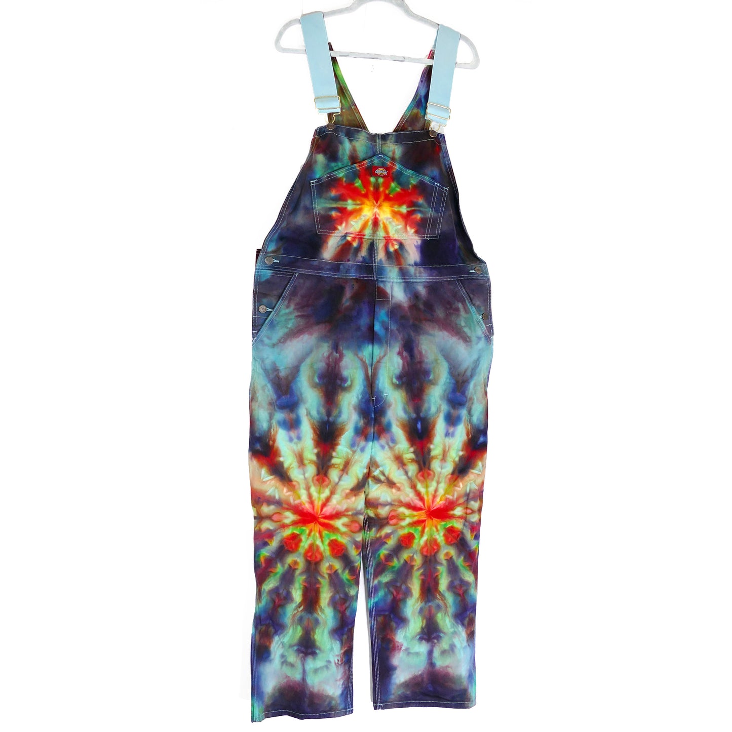 DICKIES COSMIC TIE-DYED OVERALLS 38X30