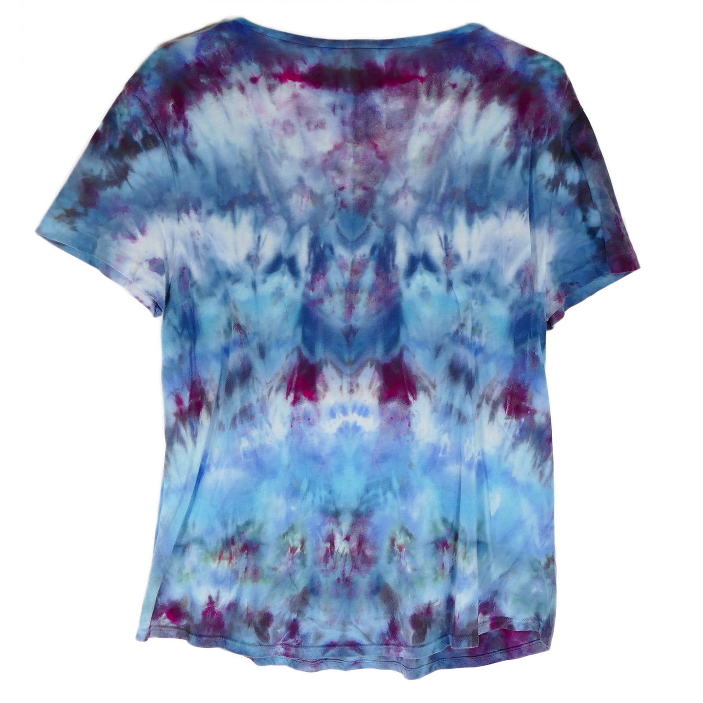 LARGE SCOOP NECK Tie Dye BLUE AND PURPLE