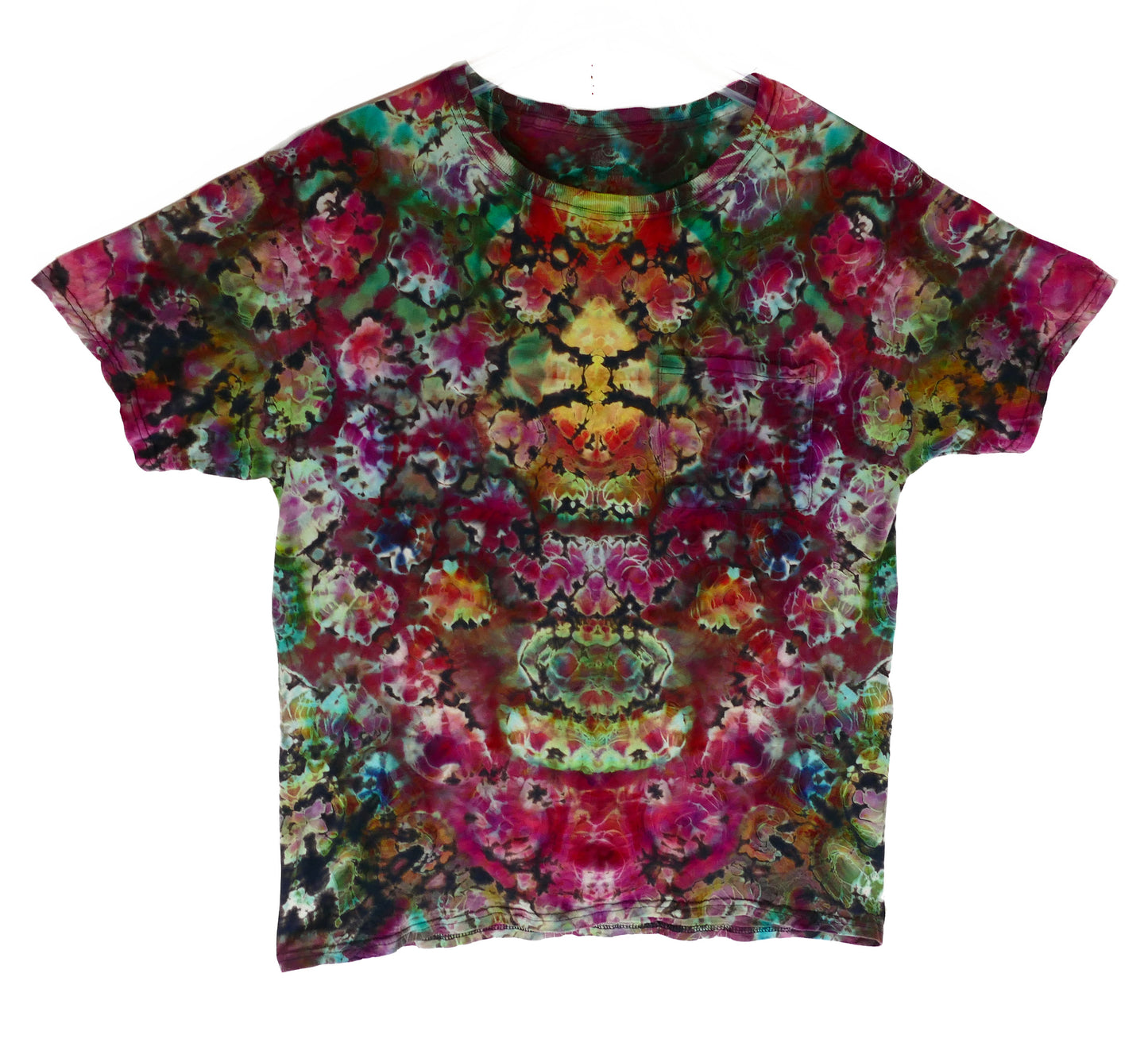 MEDIUM POCKET TEE: Reverse dyed Fall COLORS!