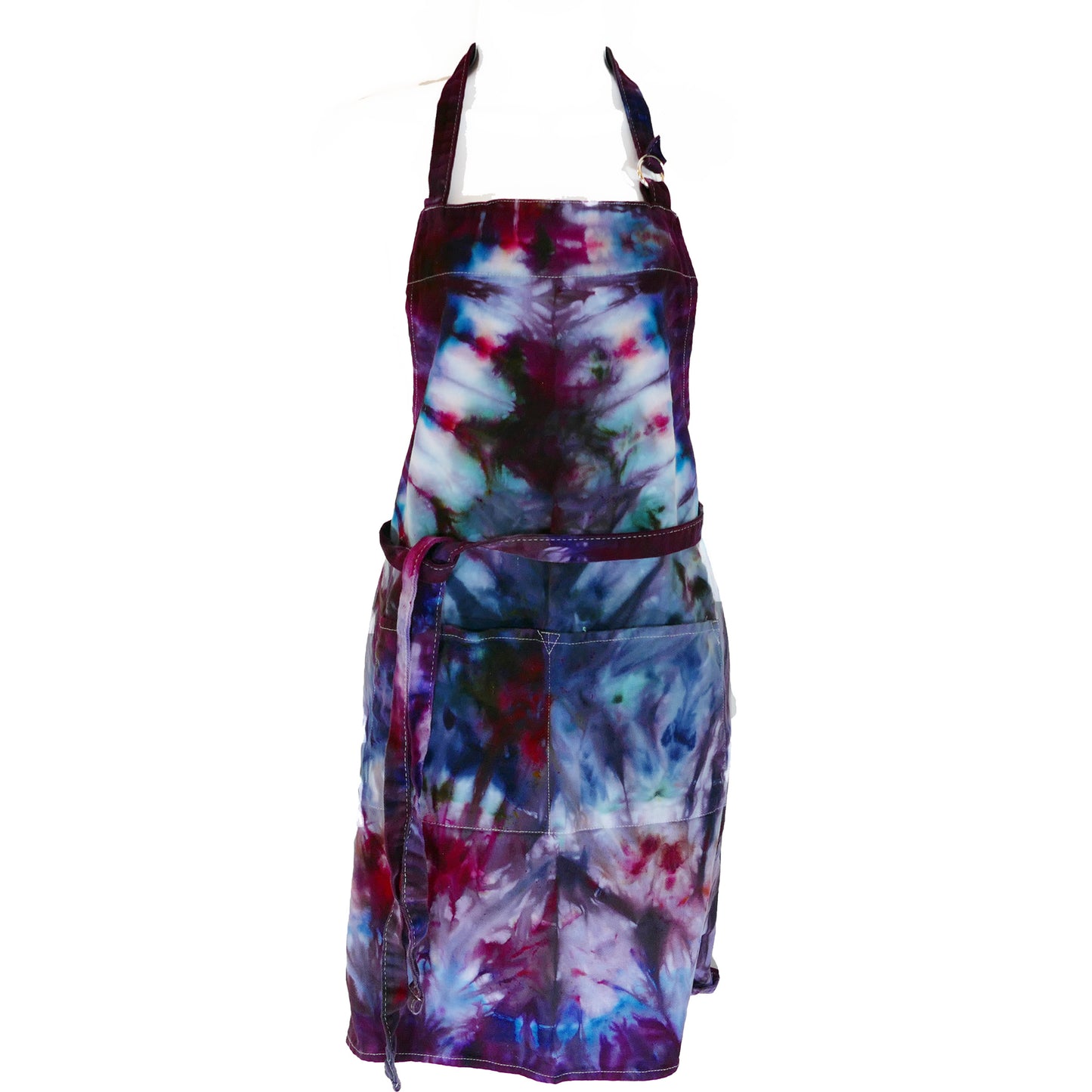 TIE-DYED APRON 2 pockets PURPLE ICE