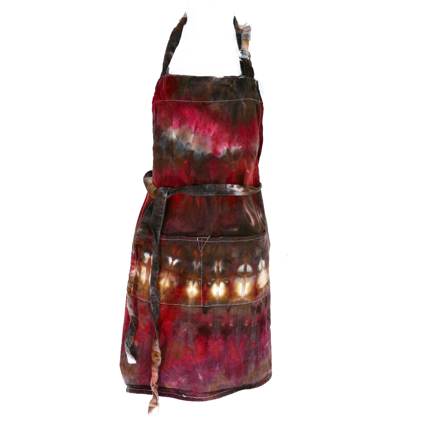 Apron: Ice Dyed: Pink Mountains