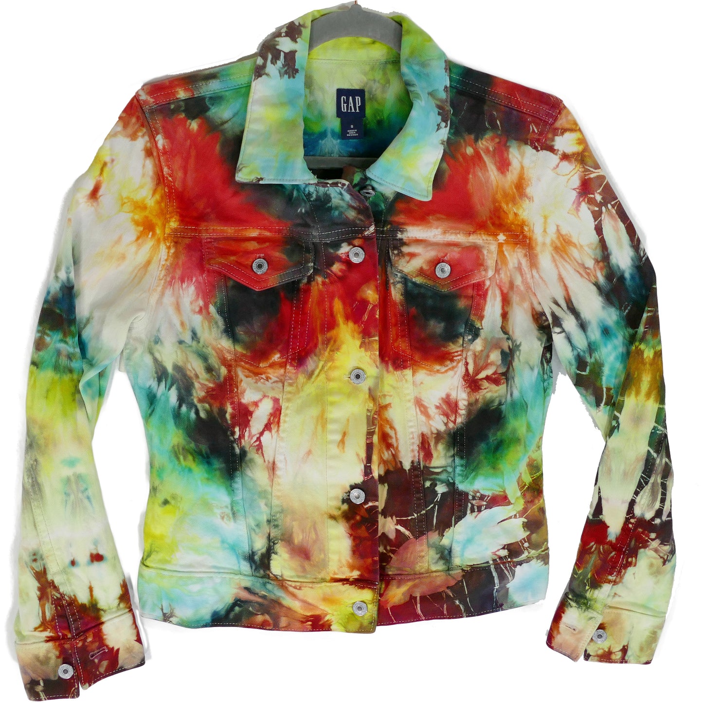 SMALL TIE-DYED GAP DENIM JACKET