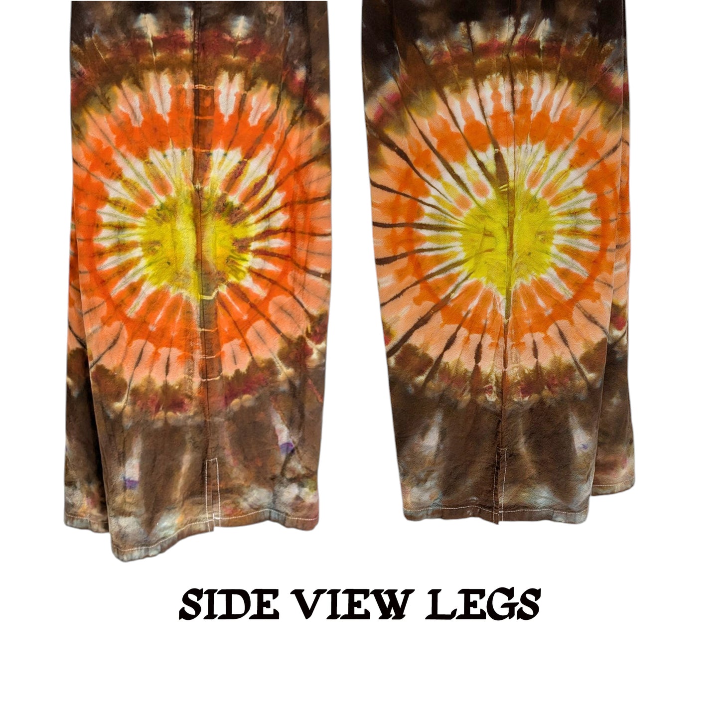 MEDIUM TIE DYED WIDE LEG OVERALLS Sunflowers