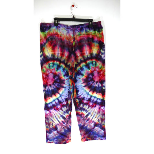 XL LL BEAN CLASSIC FIT DRAWSTRING TIE DYE PANTS