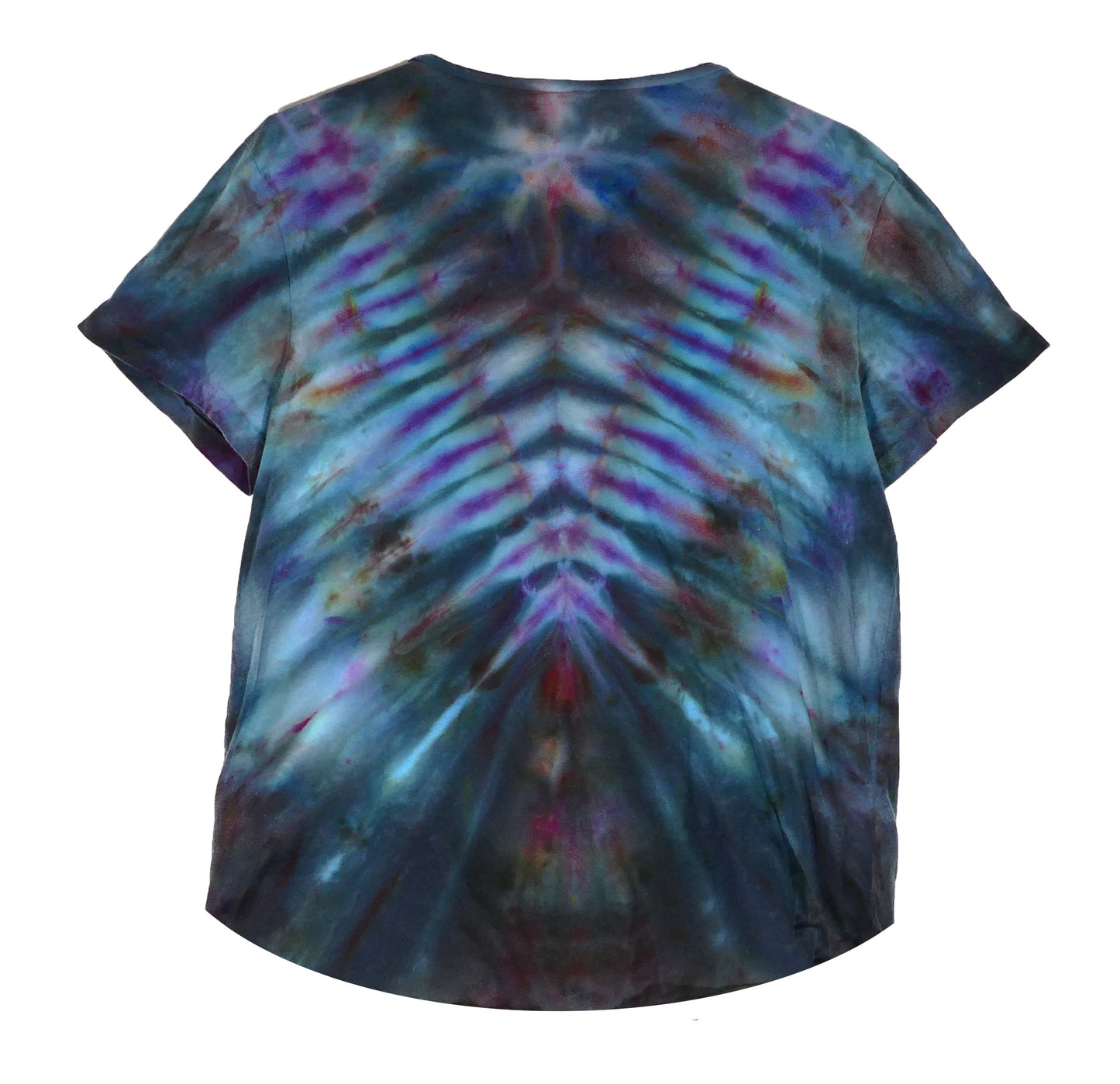 XL SCOOP NECK Tie Dye Tee: Touch of Grey