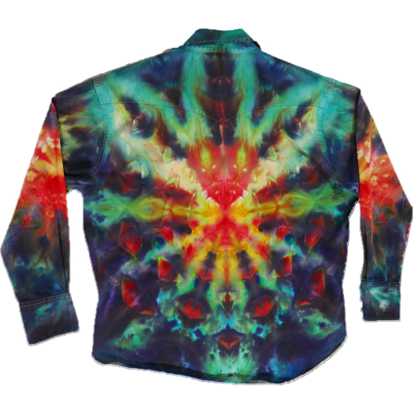 XL WRANGLER PEARL SNAP!!!! Tie Dye Shirt!