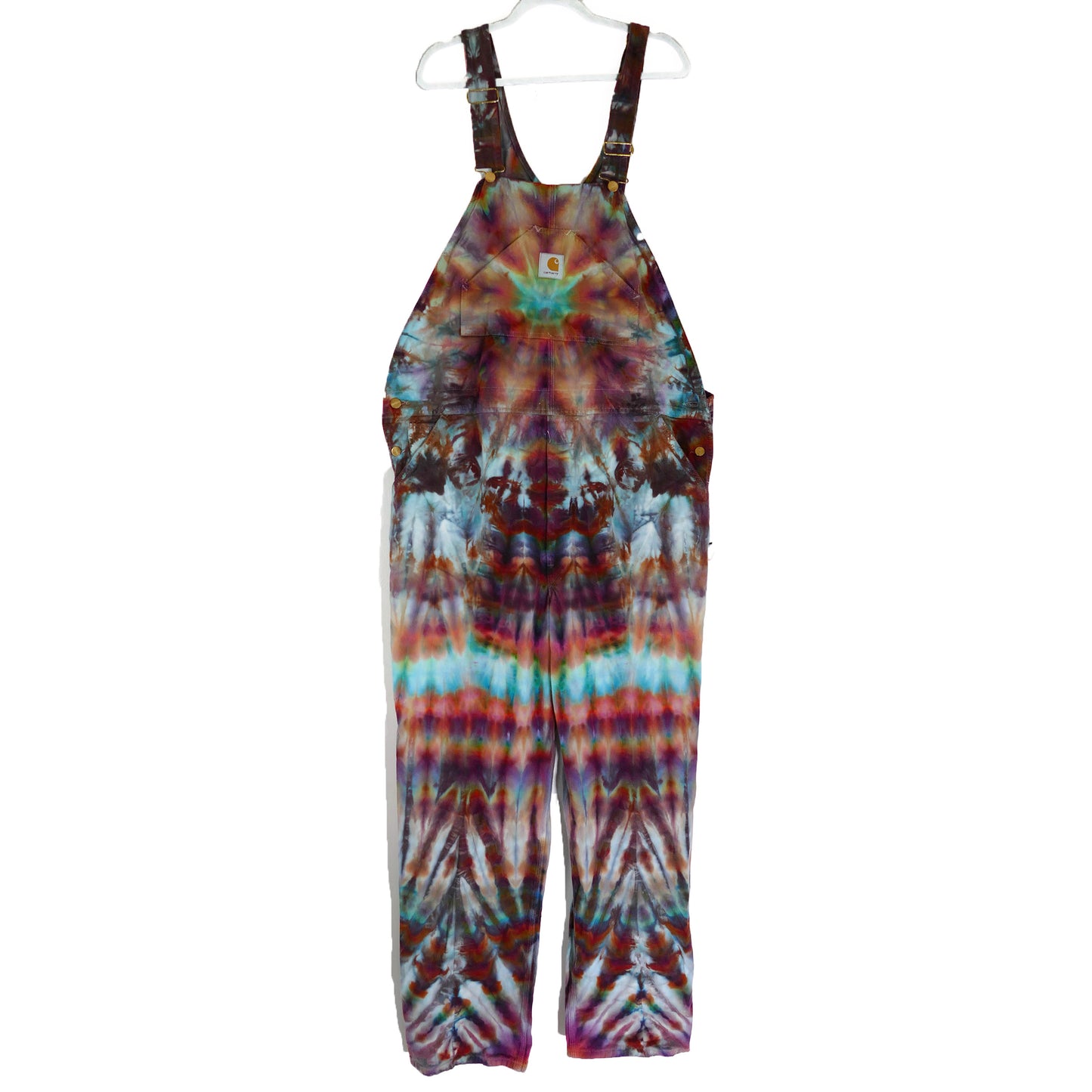 New Old Stock Carhartt bib Overalls TIE DYED!!! 44x34