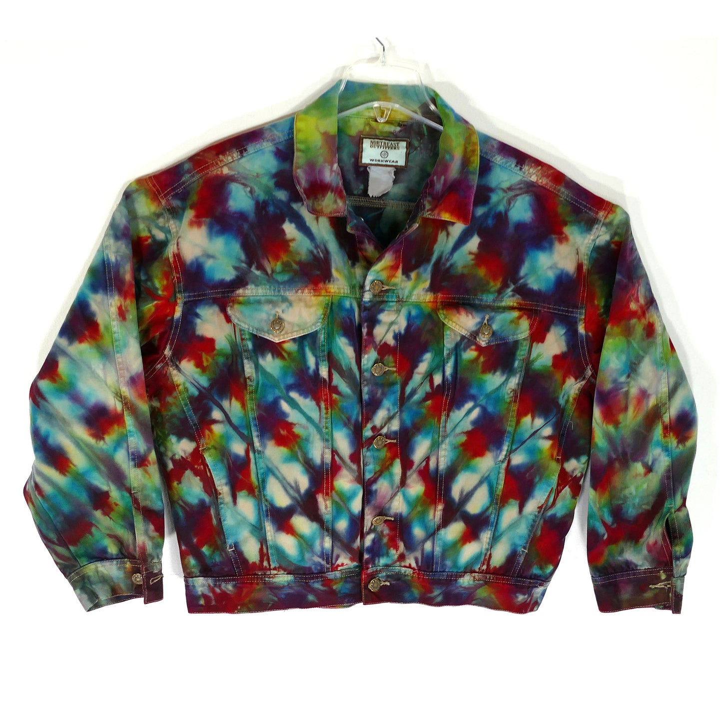 Tie Dye Denim Jacket Large