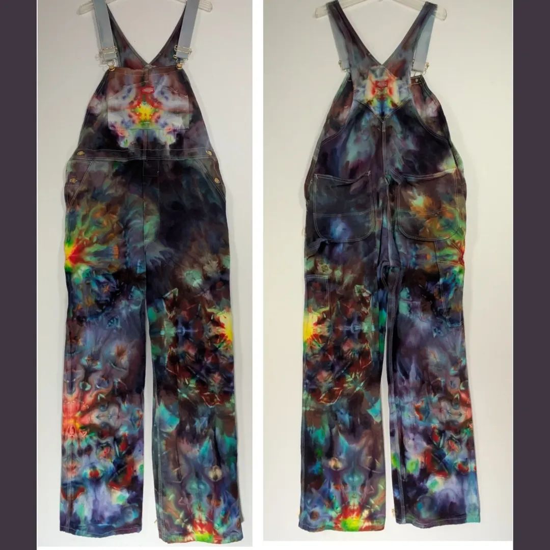 TIE DYE OVERALLS Dickies 36x32