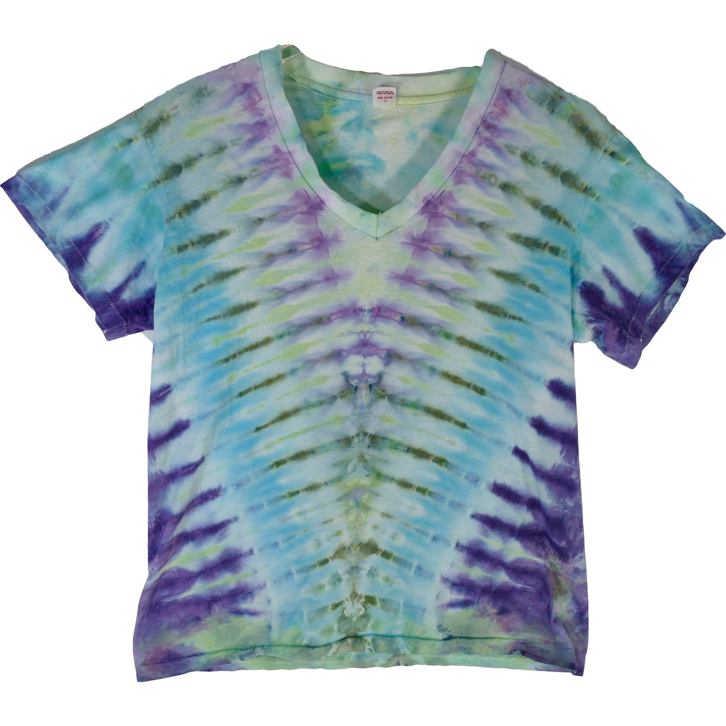 LARGE V-NECK HAWAII Purple & Green