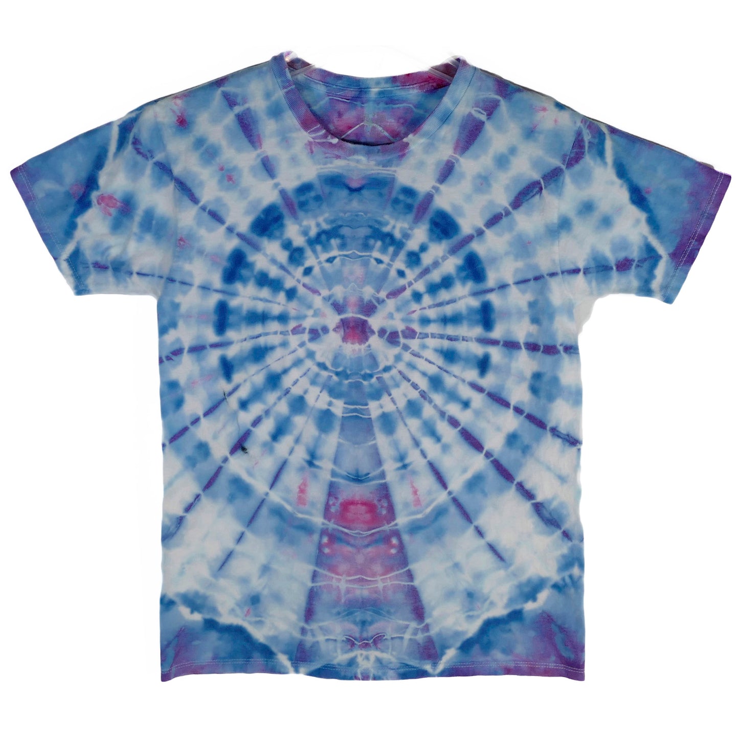 LARGE YOUTH BLUE MANDALA Tie Dye Tee Shirt