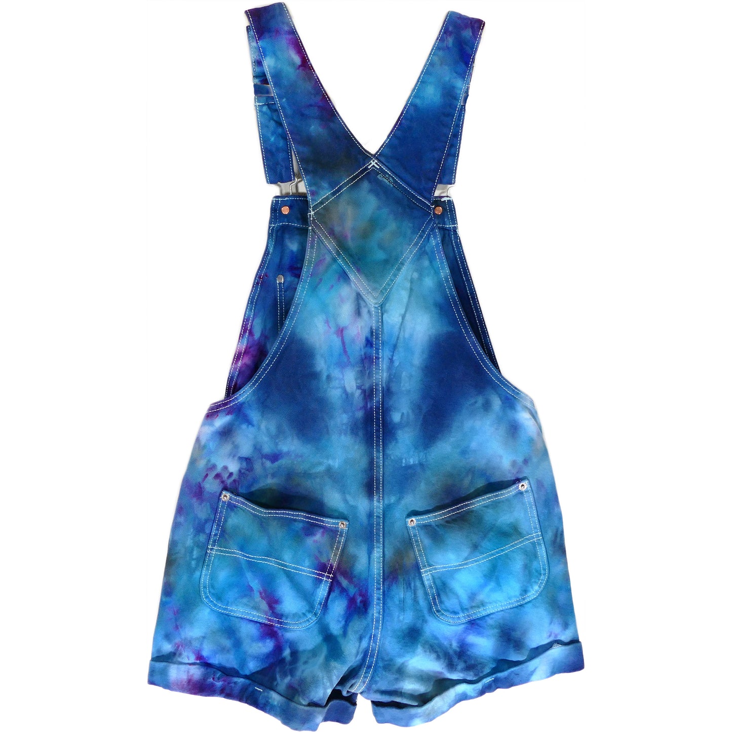 SMALL alpine blue SHORT OVERALLS