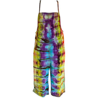 MEDIUM TIE DYED WIDE LEG OVERALLS M FRUIT FLAVORS