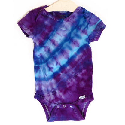 3-6 months Tie Dyed Onesie Purple Wrap