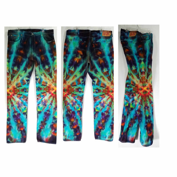 40x38 Levi's 501 COSMIC TIE-DYED JEANS TALL