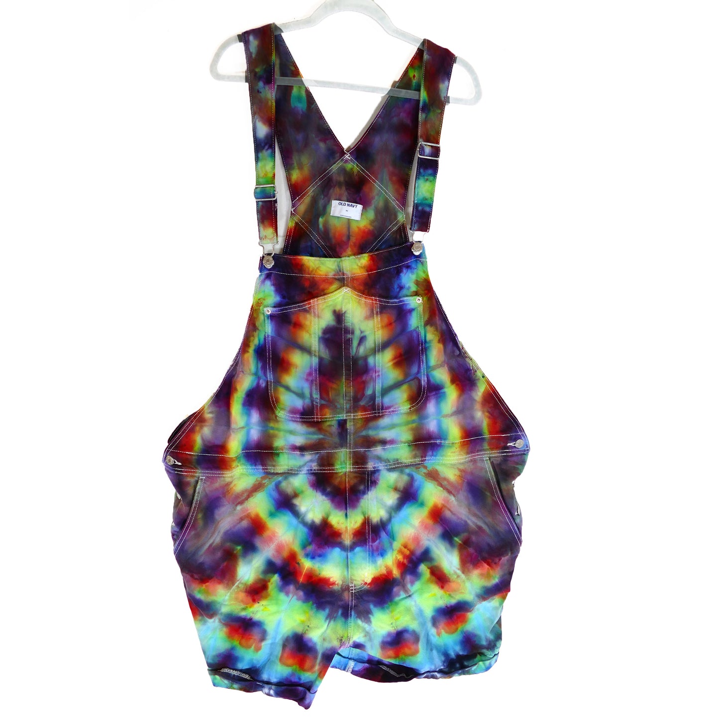 4X  SHORT-TIE-DYED-OVERALLS OVAL