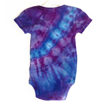 6-9 months Tie Dyed Onesie purple cross body