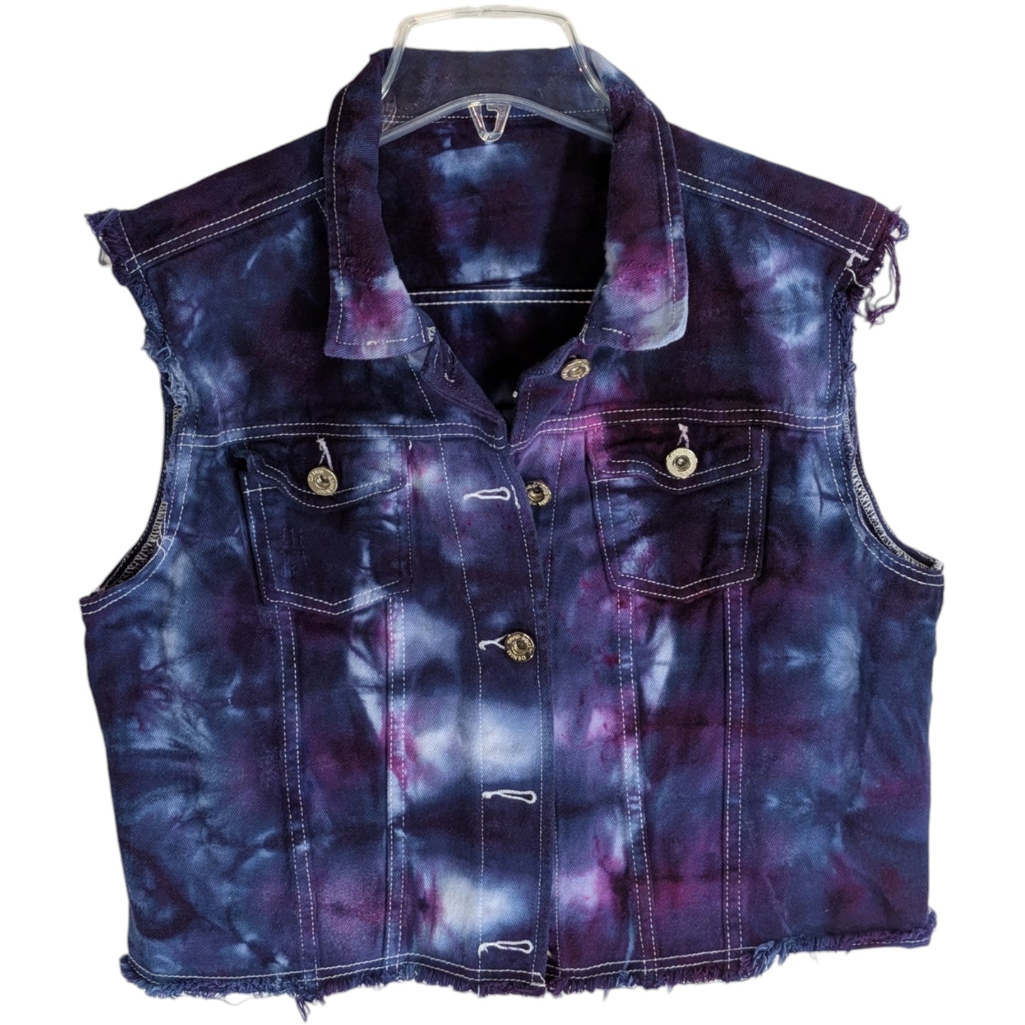 BLUE TIE DYED VEST XL