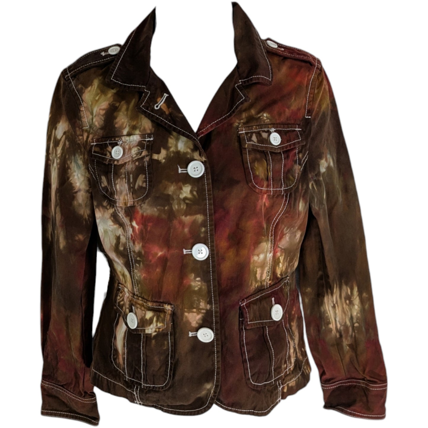 BROWN TIE DYED JACKET SIZE 6