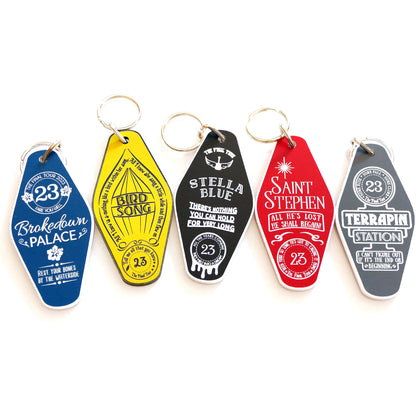 5 DEAD INSPIRED KEYCHAINS: 5 UNIQUE DESIGNS for THE FINAL TOUR