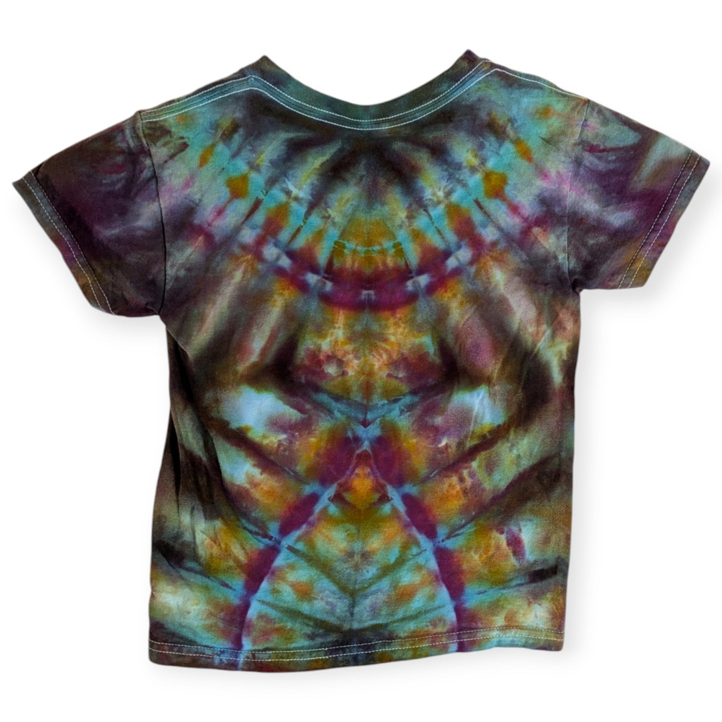 KIDS TIE DYE T-SHIRT SIZE 4T PURPLE AND GREEN