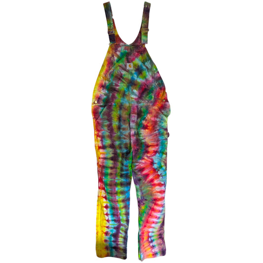 Tie Dyed Carhartt Overalls 44x34 NEW OLD STOCK CARHARTT 1990s!