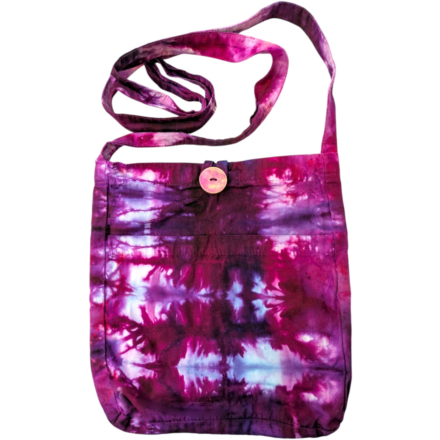 CROSS-BODY BUTTON BAG PURPLE