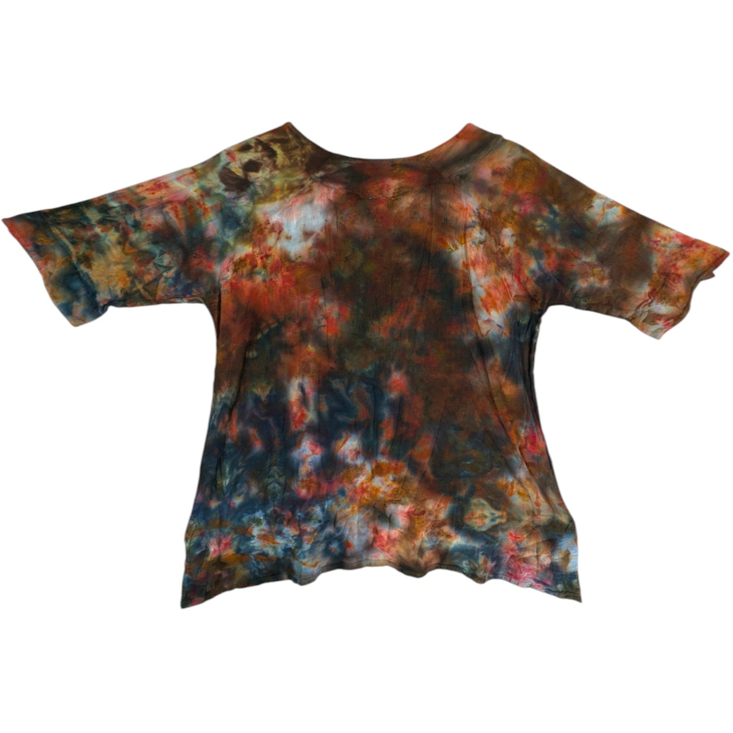 Ice Dyed Gauze shirt -- Copper & Black