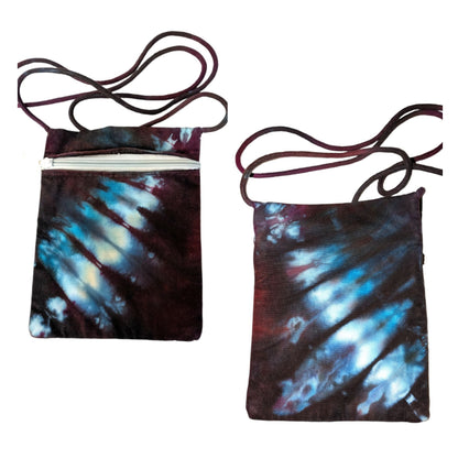 Tie Dyed Little Zipper Bag Purple