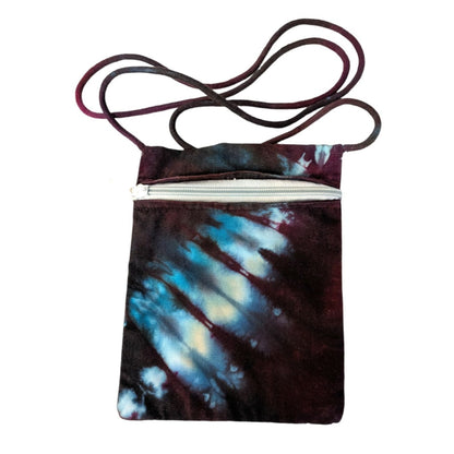 Tie Dyed Little Zipper Bag Purple