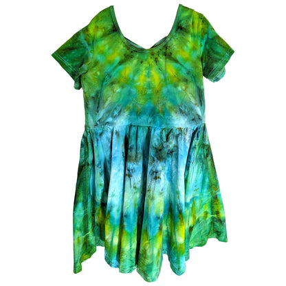 Ice Dyed Dress Girls Size 7 GREEN & BLUE