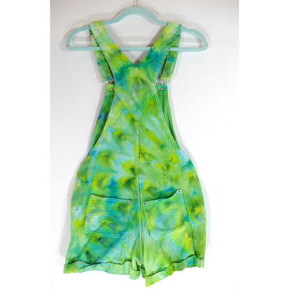 XS  SHORT-TIE-DYED-OVERALLS MINTY