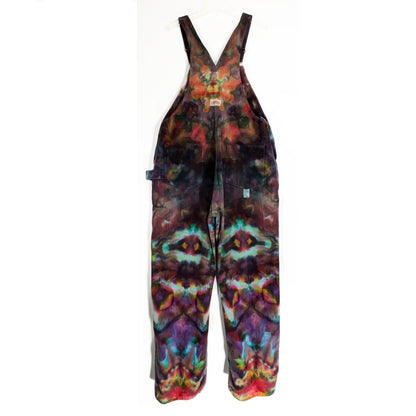 Tie Dyed Overalls Vintage Round House 38x31