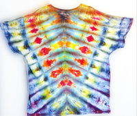 3XL Short Sleeve Tie-Dyed Tee Shirt Light and Bright