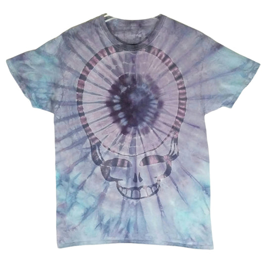 Tie Dyed Stealie T-shirt Light Purples and Blues Large