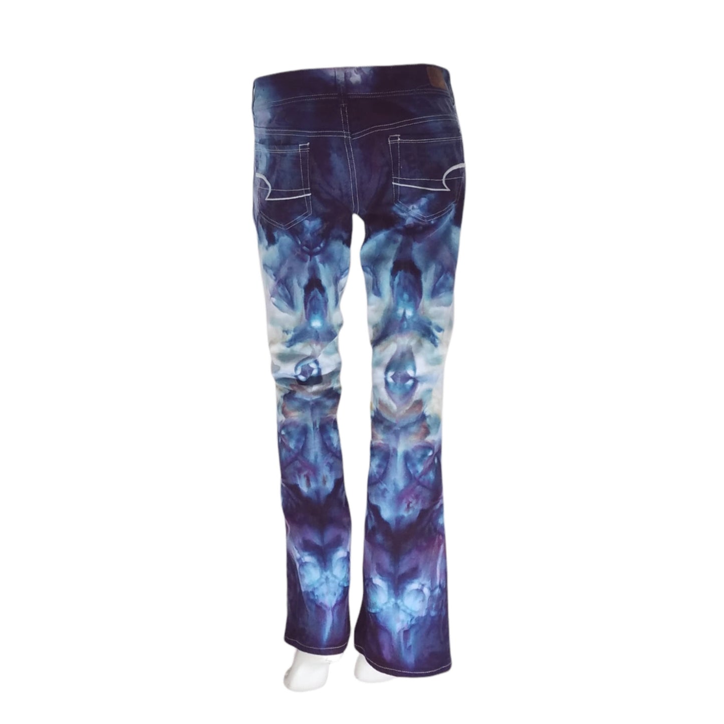 Tie Dyed Jeans Blues for Purples Size 10 Bootcut