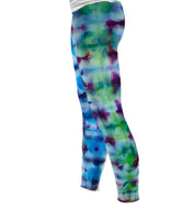SOLD! Leggings: Green and Purple Tie-Dyed size Large