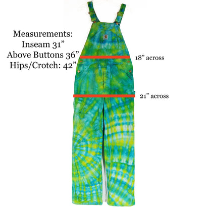 GREEN OVERALLS (32x32) SEE MEASUREMENTS!