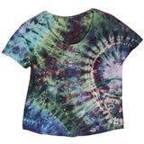 Tie Dye Stealie Shirt Women's XL Scoop Neck  Grateful Dead Inspired