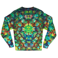 LARGE LONG SLEEVE Green Circles Tie Dye Shirt