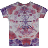 Tie Dye Tee Shirt Red/Purple Youth Medium