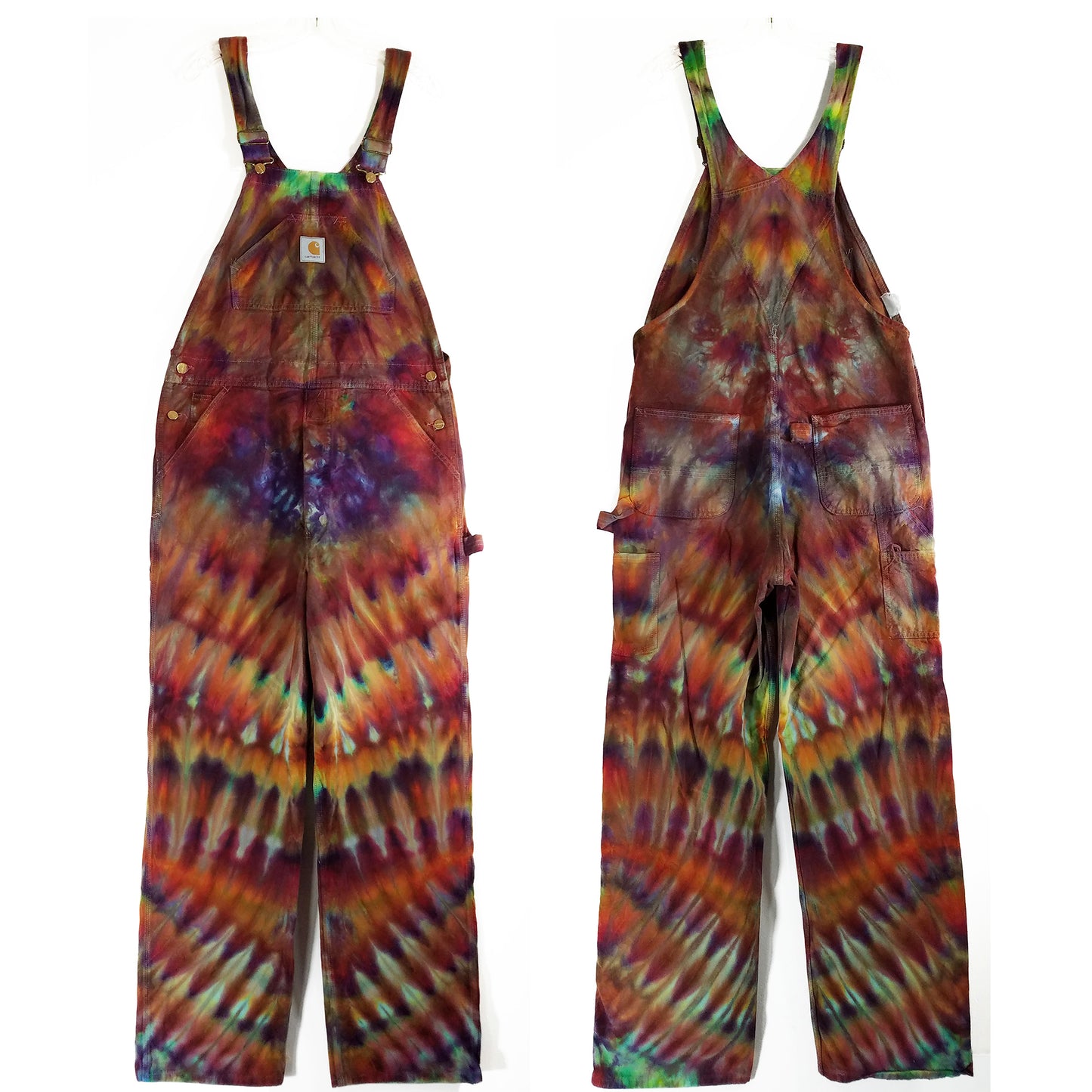Full Length tie dyed Overalls NEW OLD STOCK CARHARTT (36x34)