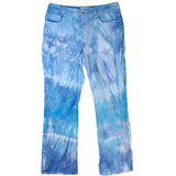Tie Dye Jeans Size 12 Coldwater Creek Natural Fit "Blue Sky"