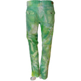 Tie Dye Jeans! Size 16 Mid Rise Skinny Levis "Green Flower Power"
