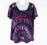 Arches Red/Purple Scoop Neck Tie Dye Tee Shirt XL