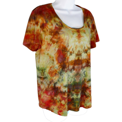 DARK FALL XL Scoop Neck Tie Dye Tee