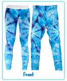 SOLD! Tie Dyed Leggings Shades of Blue size Medium
