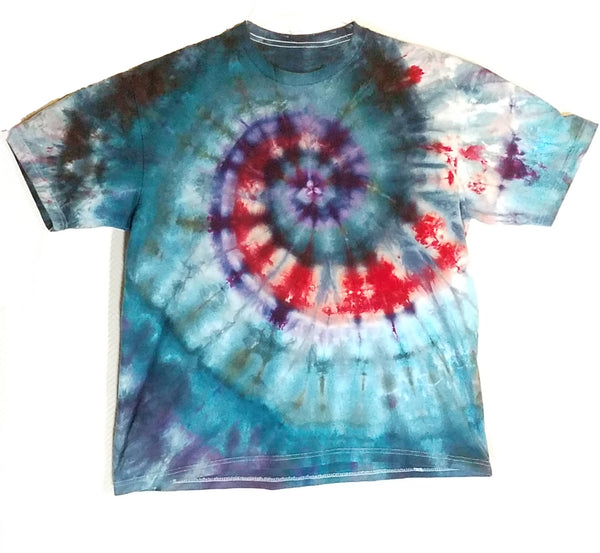SOLD: XL Tie Dyed T-Shirt Green Swirl