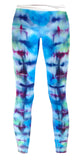 SOLD! Leggings: Green and Purple Tie-Dyed size Large